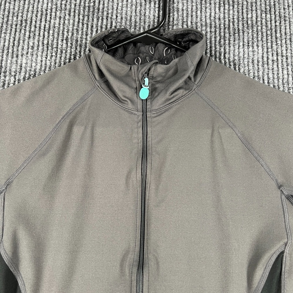 The North Face Sweatshirt Womens Medium Gray Long Sleeve Full Zip Mock Neck